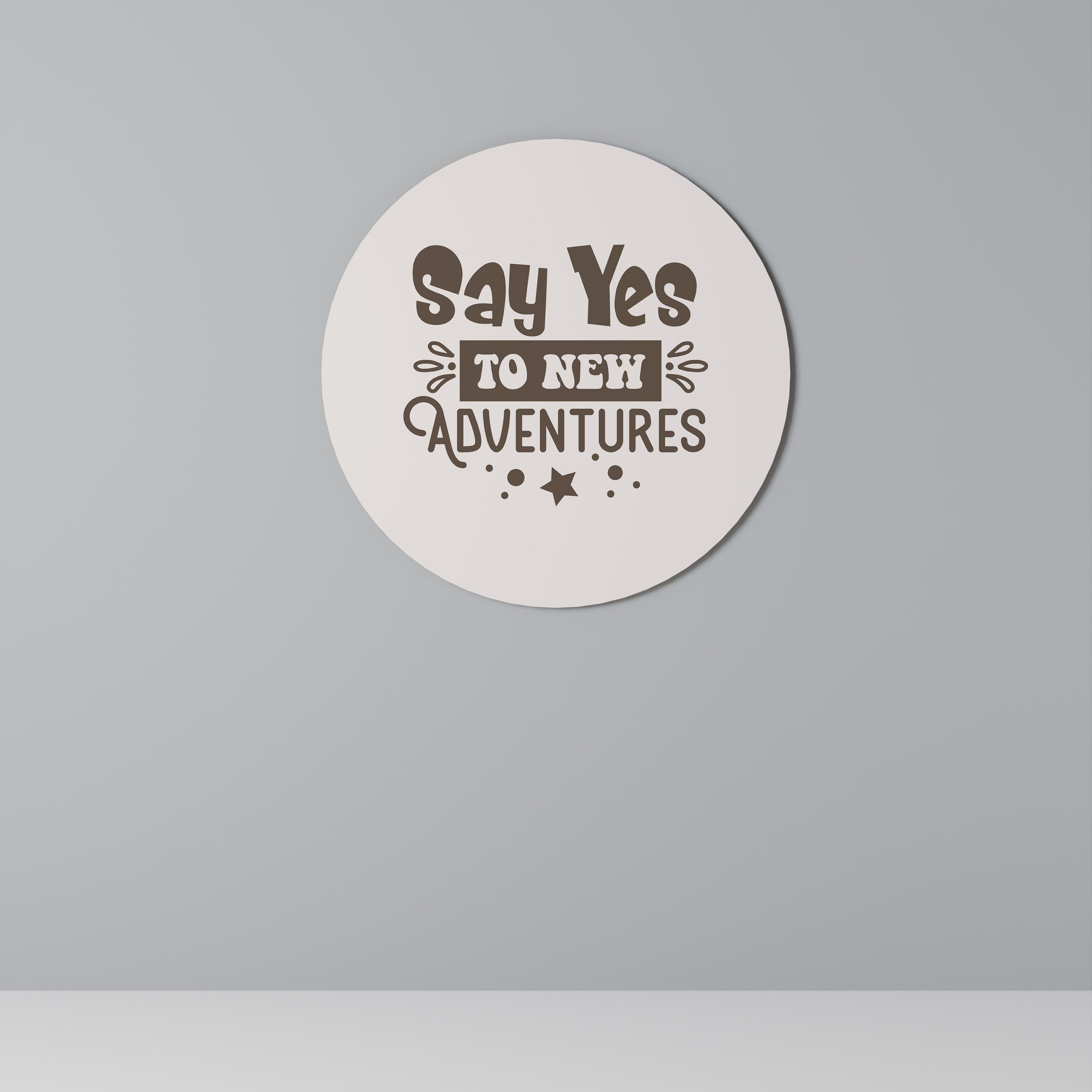 ADVENTURE AWAITS YOU Quadro Redondo Decorativo