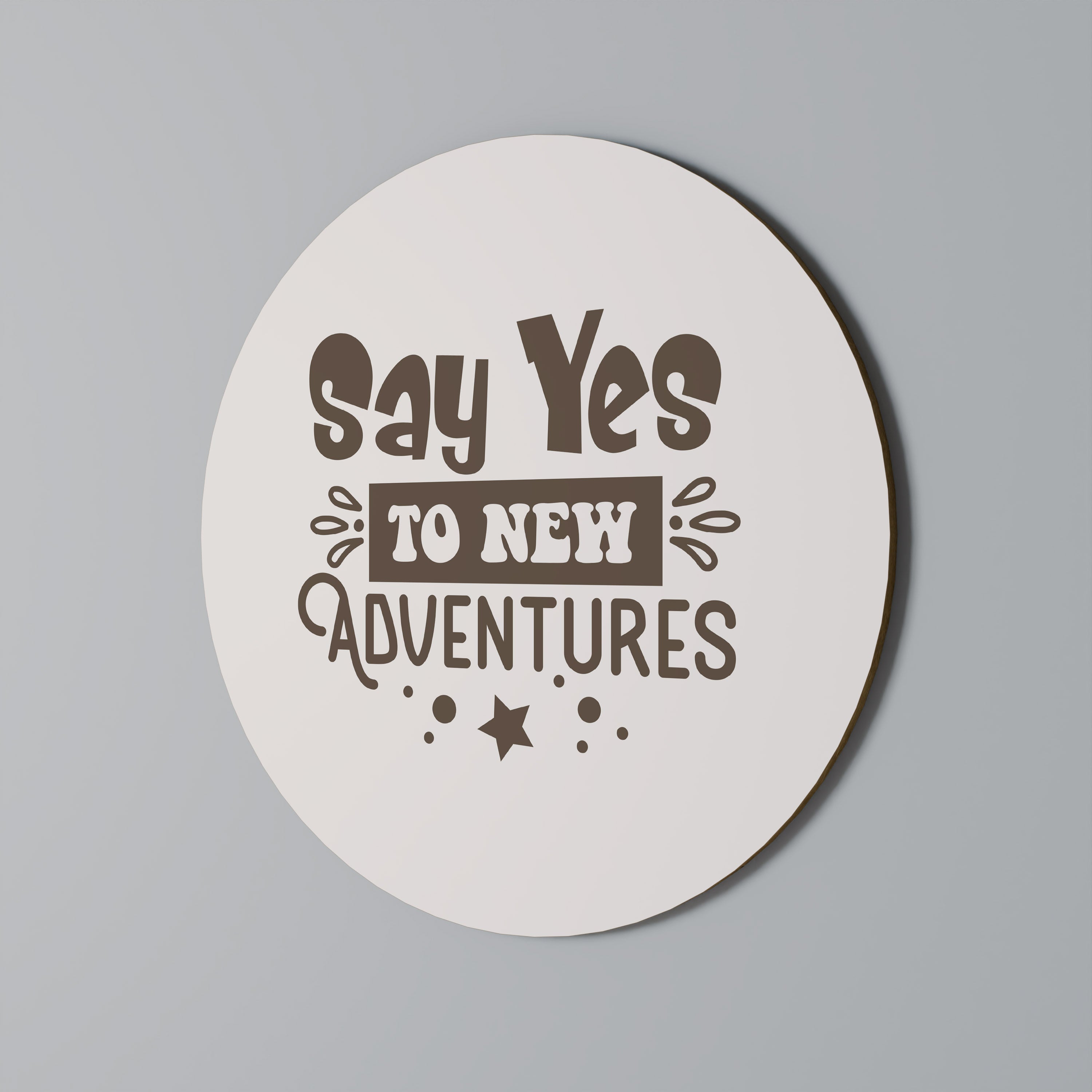 ADVENTURE AWAITS YOU Quadro Redondo Decorativo