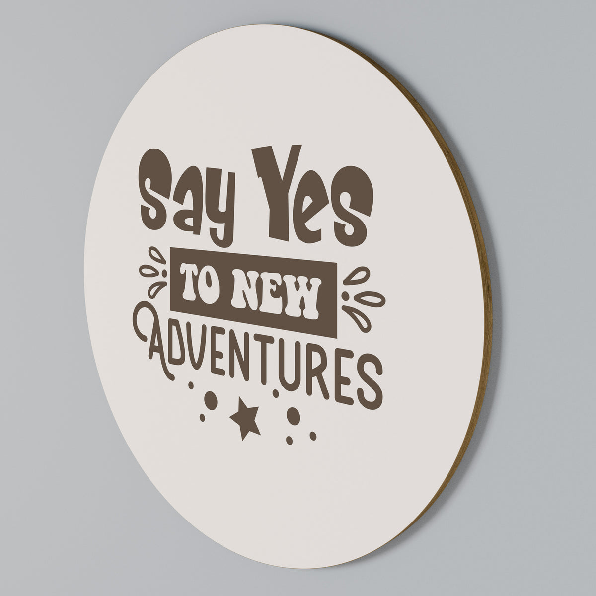 ADVENTURE AWAITS YOU Arte de Parede Redonda