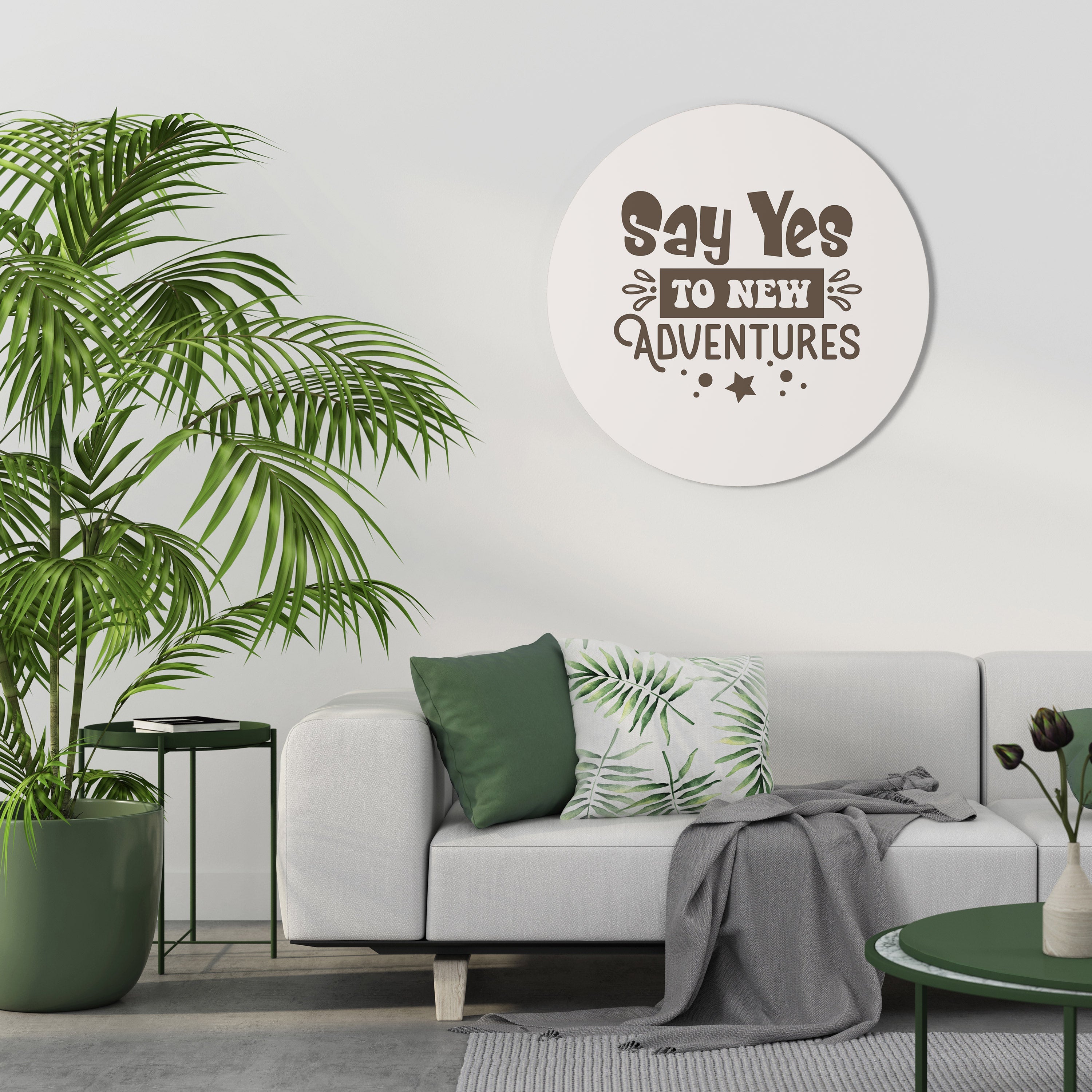 ADVENTURE AWAITS YOU Quadro Redondo Decorativo