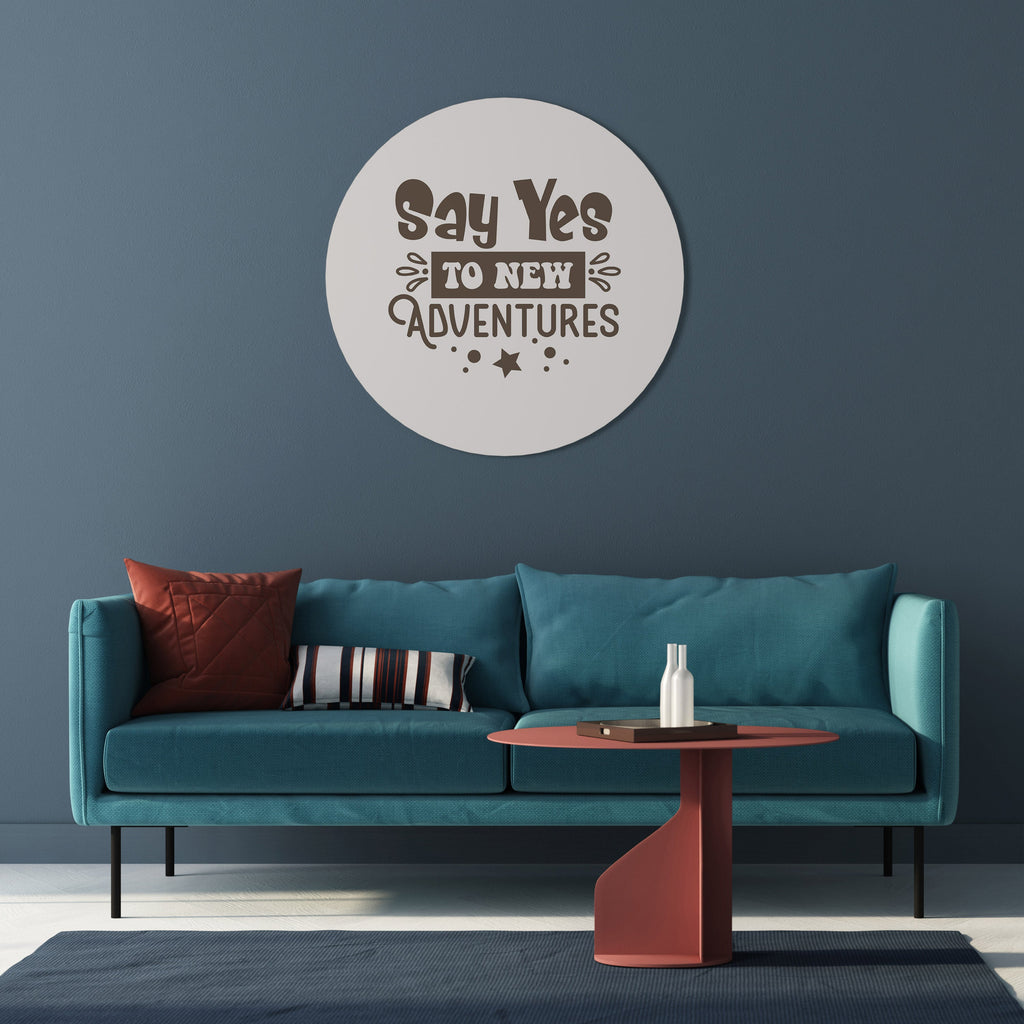 ADVENTURE AWAITS YOU Quadro Redondo Decorativo