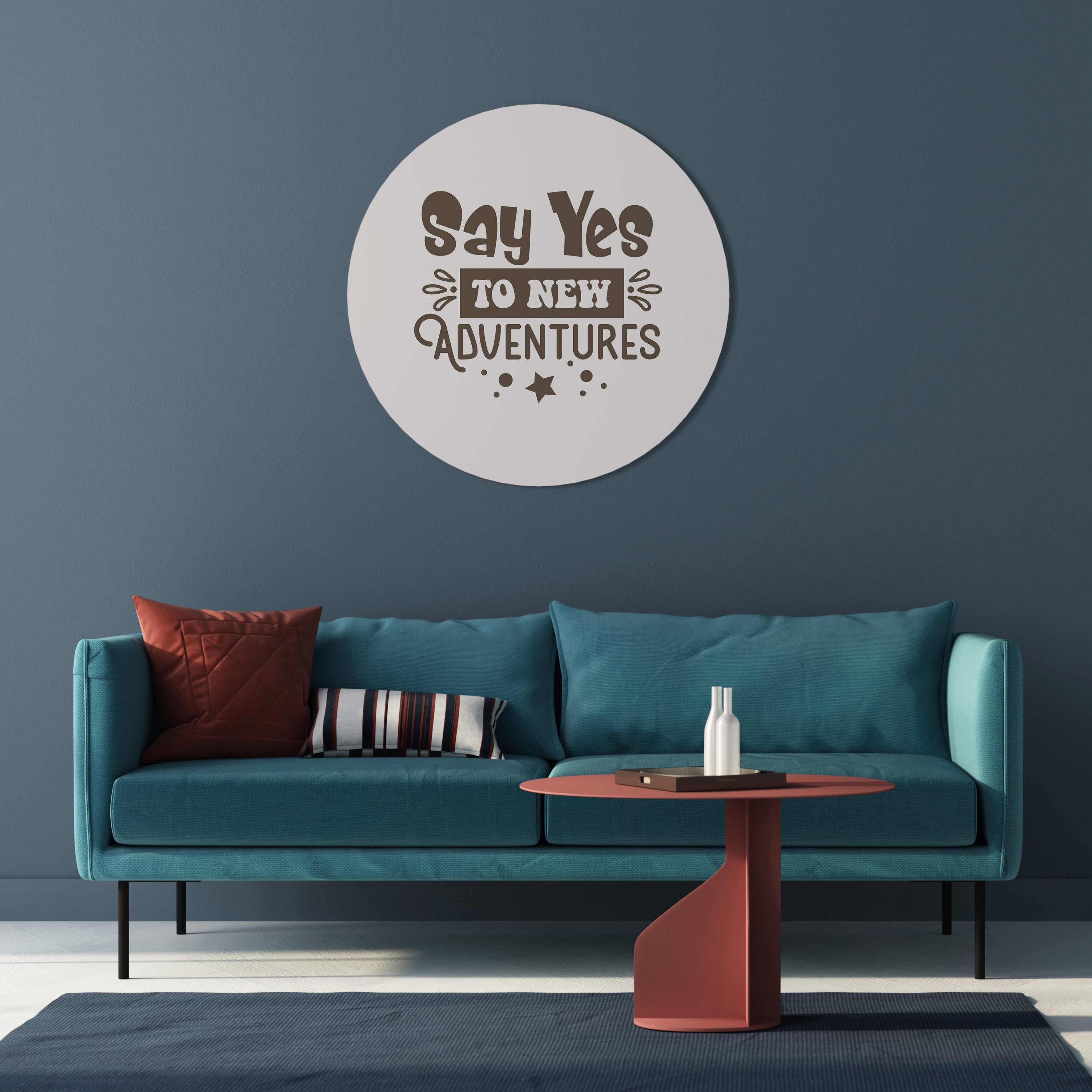 ADVENTURE AWAITS YOU Quadro Redondo Decorativo
