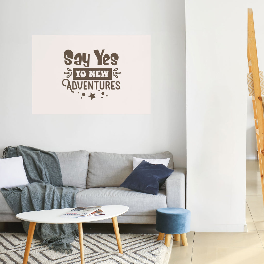 ADVENTURE AWAITS YOU Peel and Stick Horizontal Poster