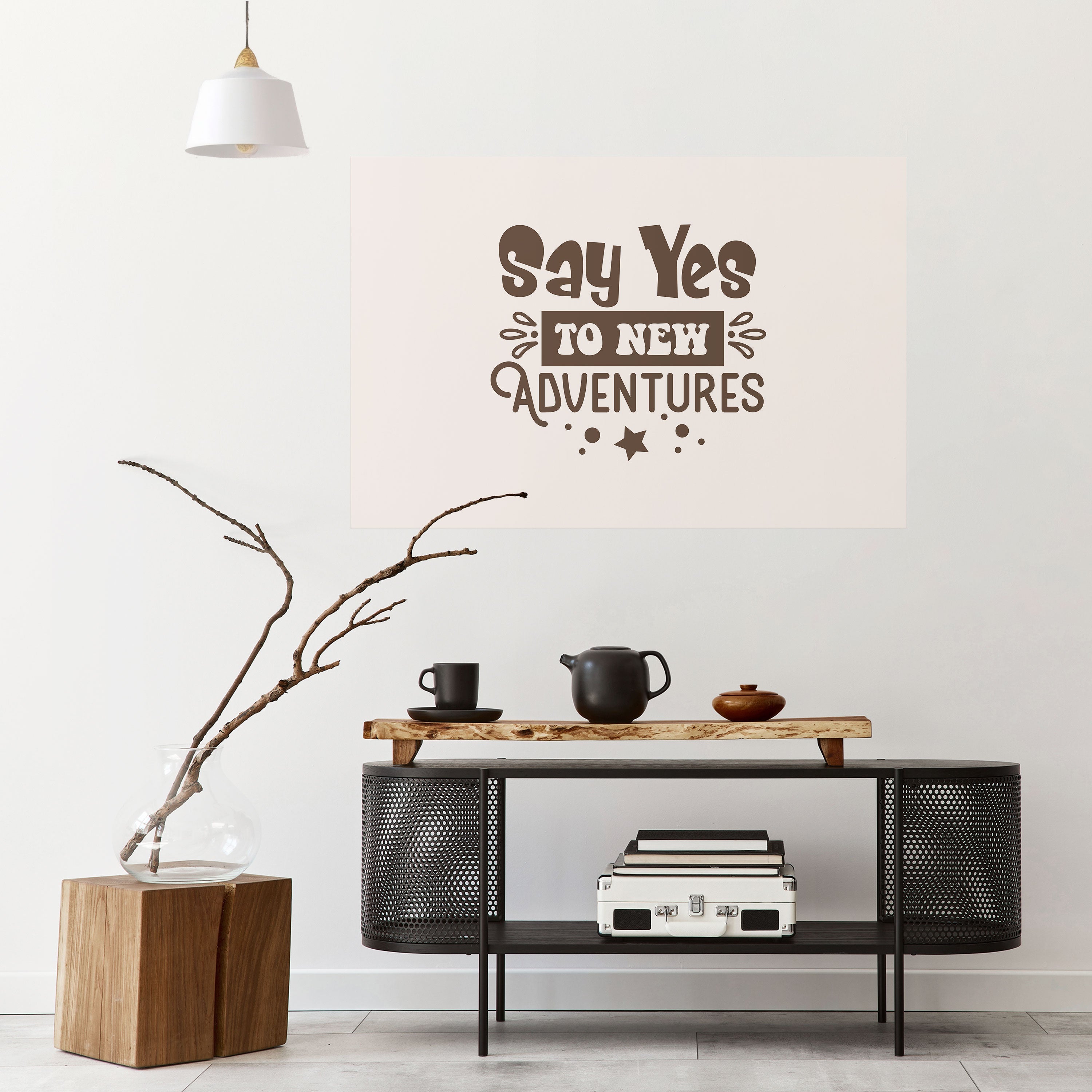 ADVENTURE AWAITS YOU Peel and Stick Horizontal Poster