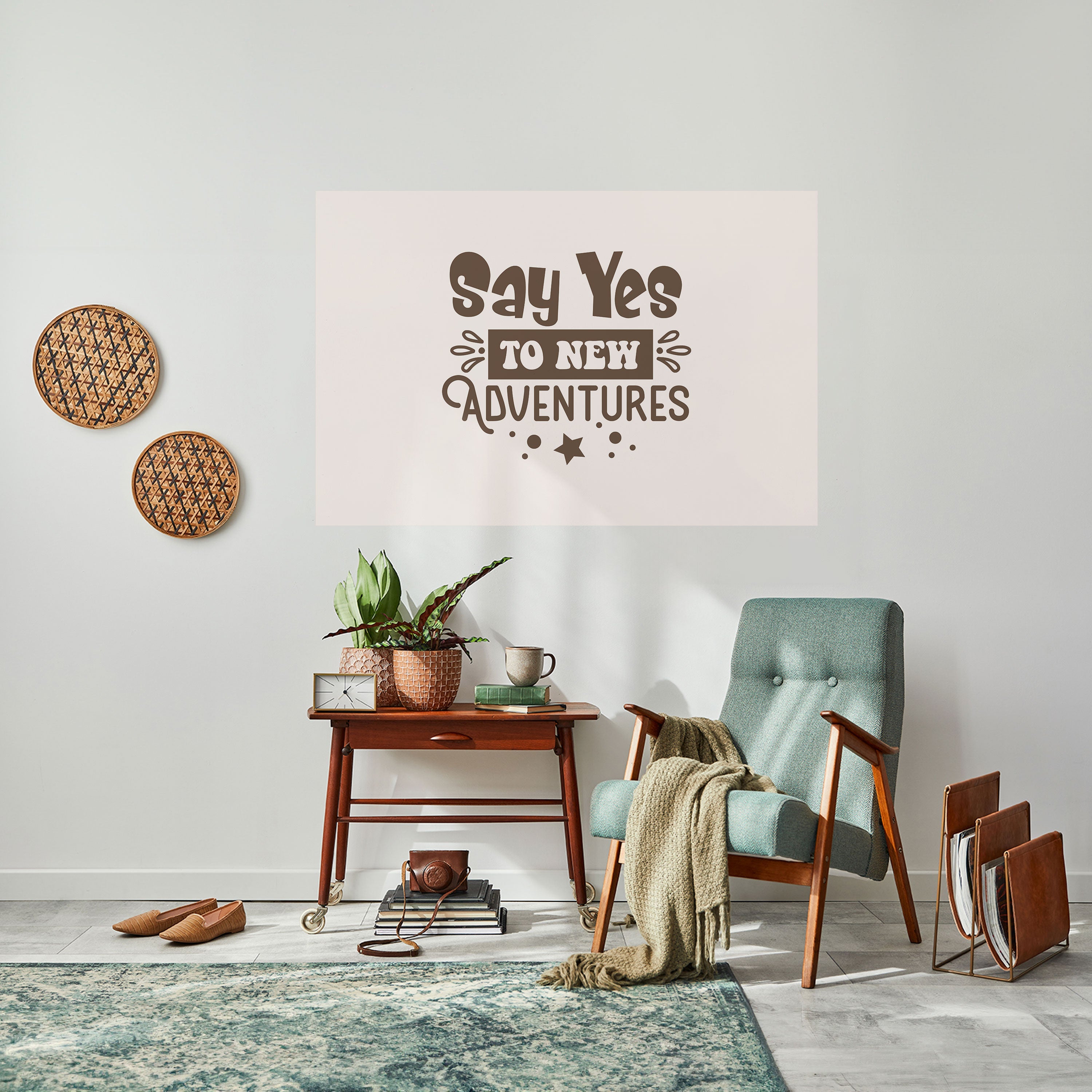 ADVENTURE AWAITS YOU Peel and Stick Horizontal Poster