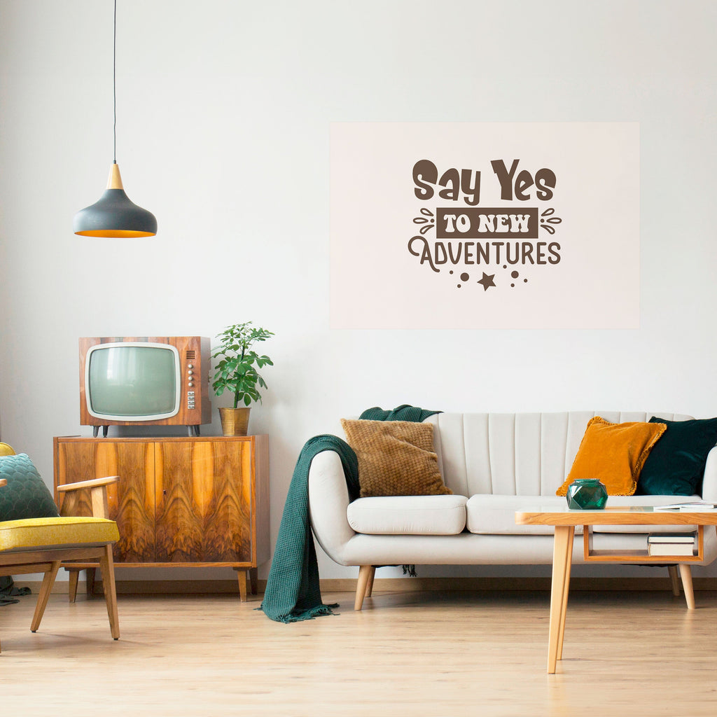 ADVENTURE AWAITS YOU Peel and Stick Horizontal Poster