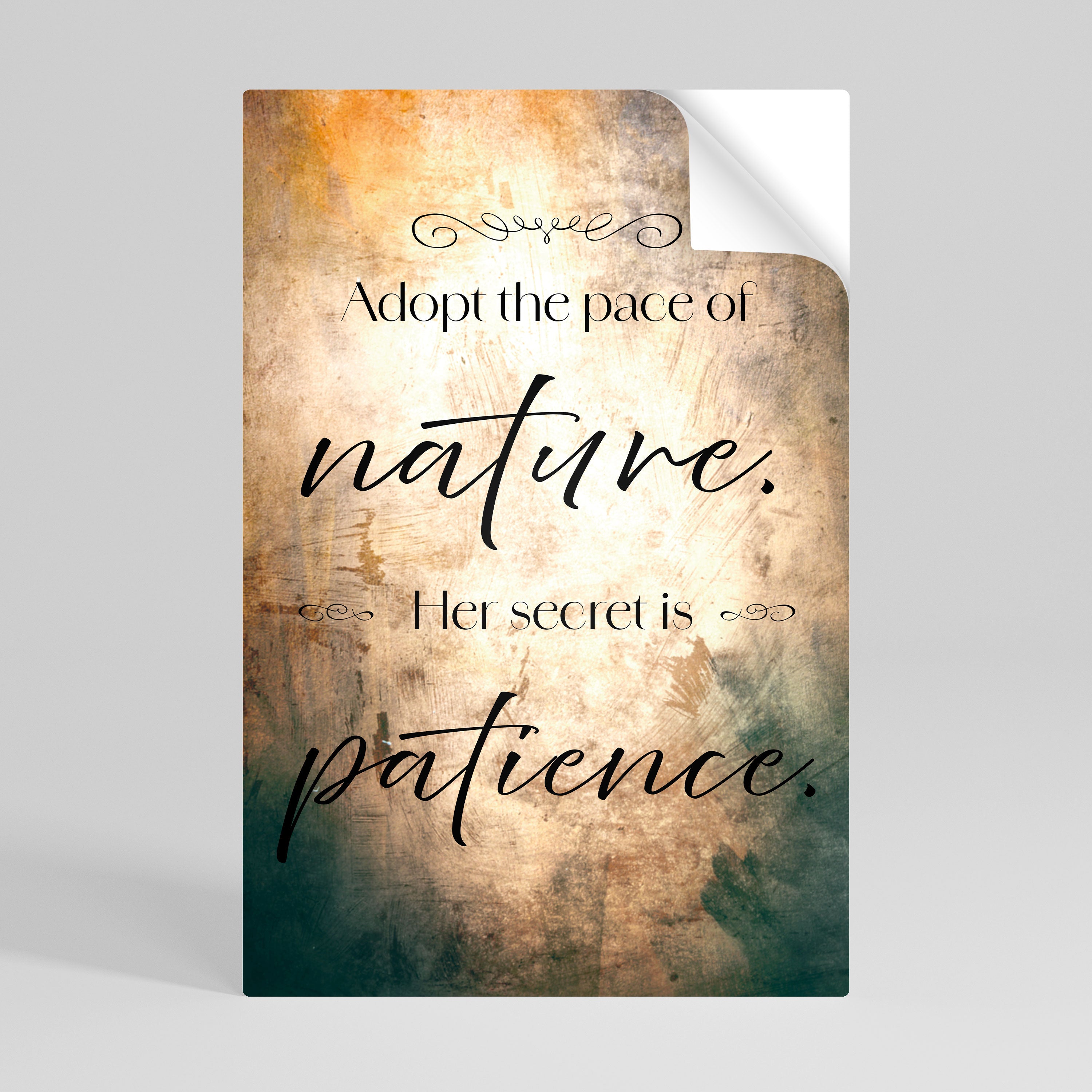 HARMONY WITH NATURE Peel and Stick Vertical Poster