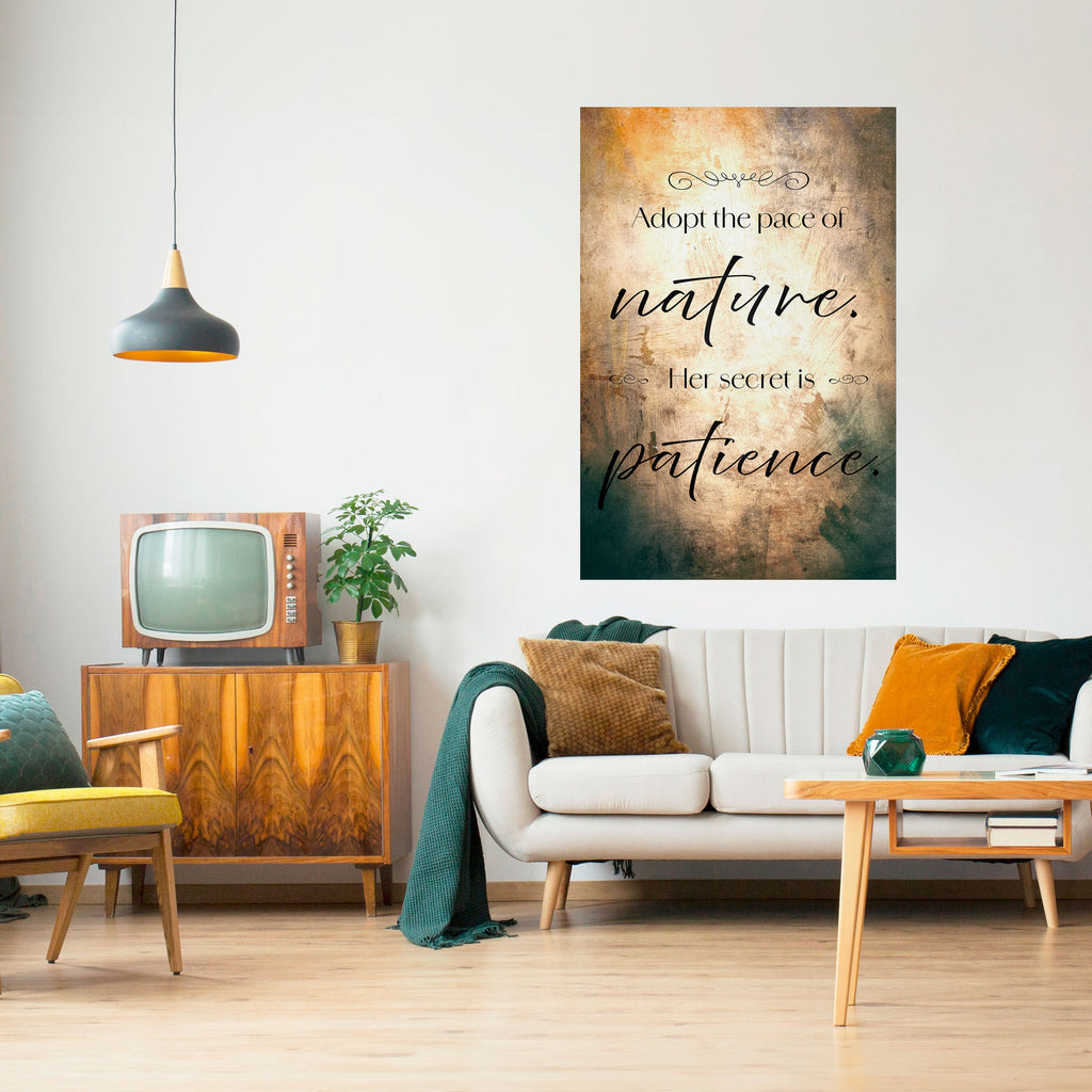 HARMONY WITH NATURE Peel and Stick Vertical Poster