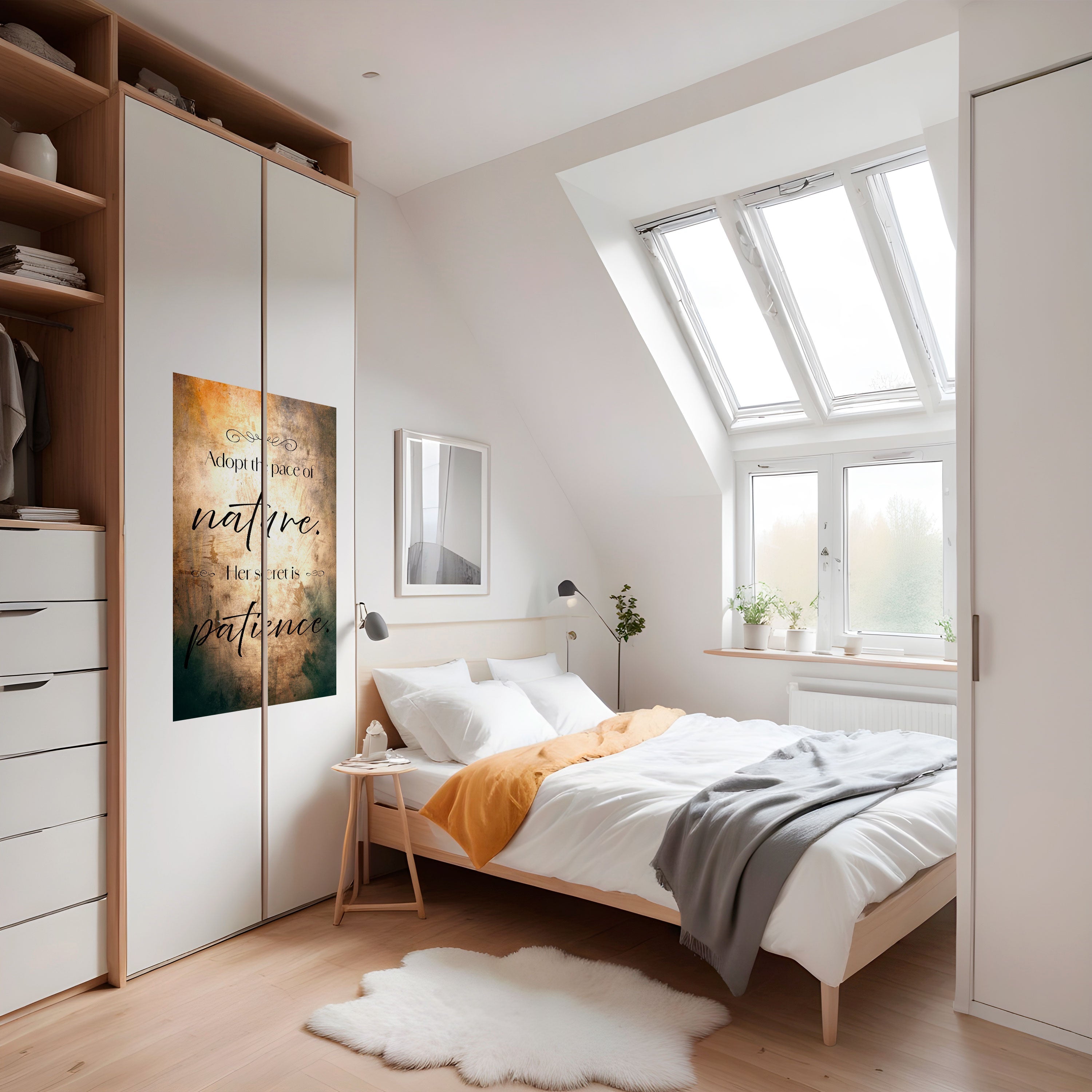 HARMONY WITH NATURE Peel and Stick Vertical Poster