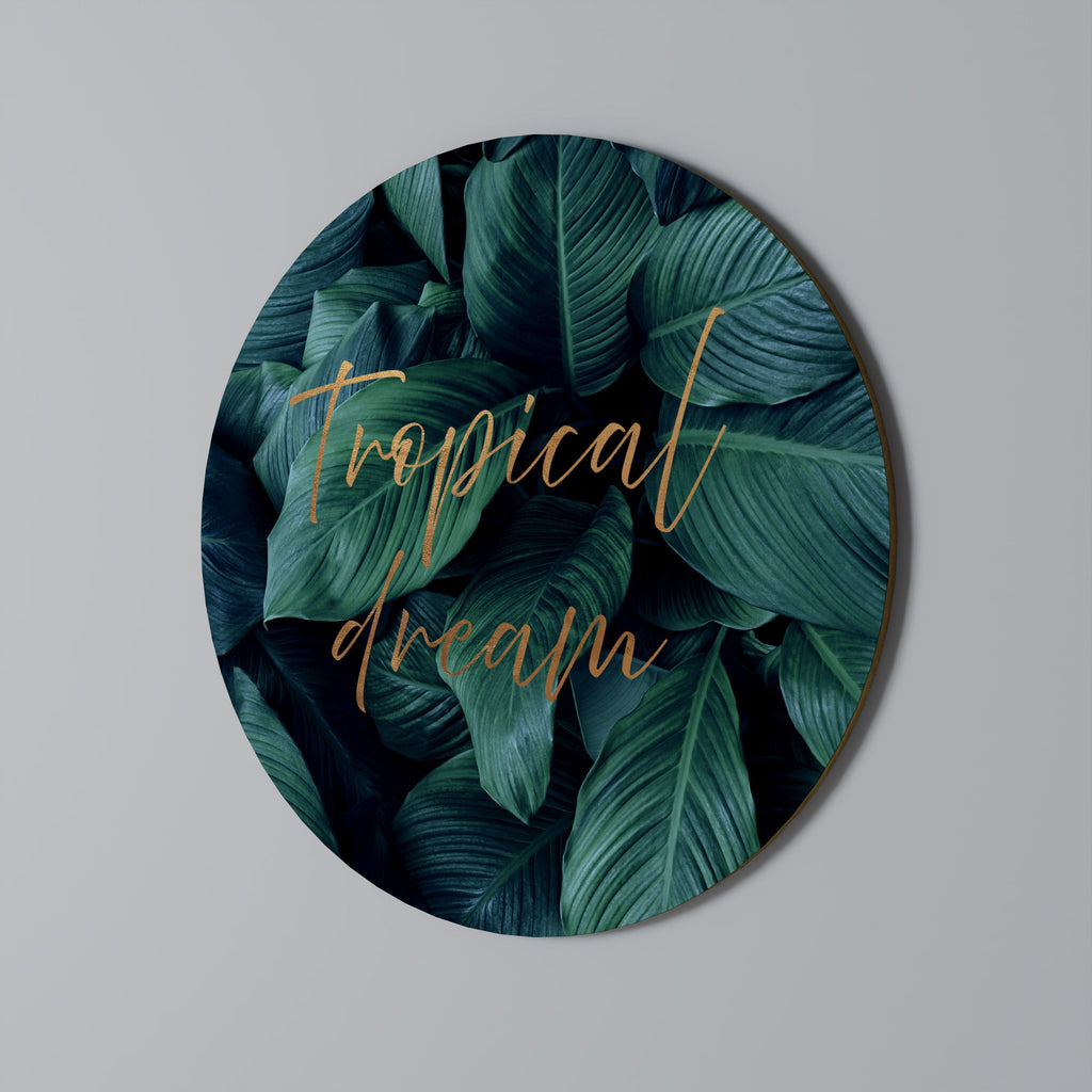 TROPICAL BLISS Round Wall Art