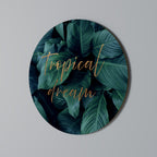 TROPICAL BLISS Round Wall Art