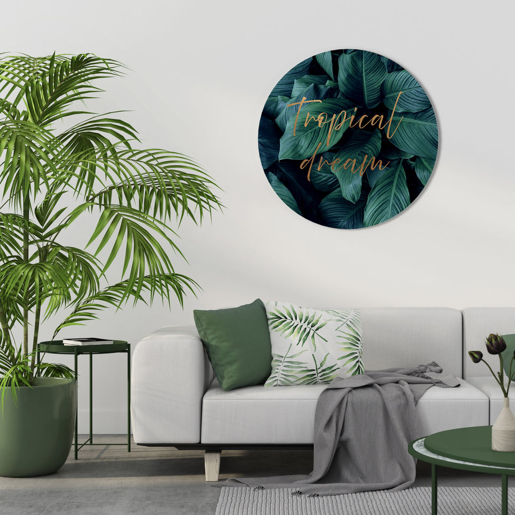 TROPICAL BLISS Round Wall Art