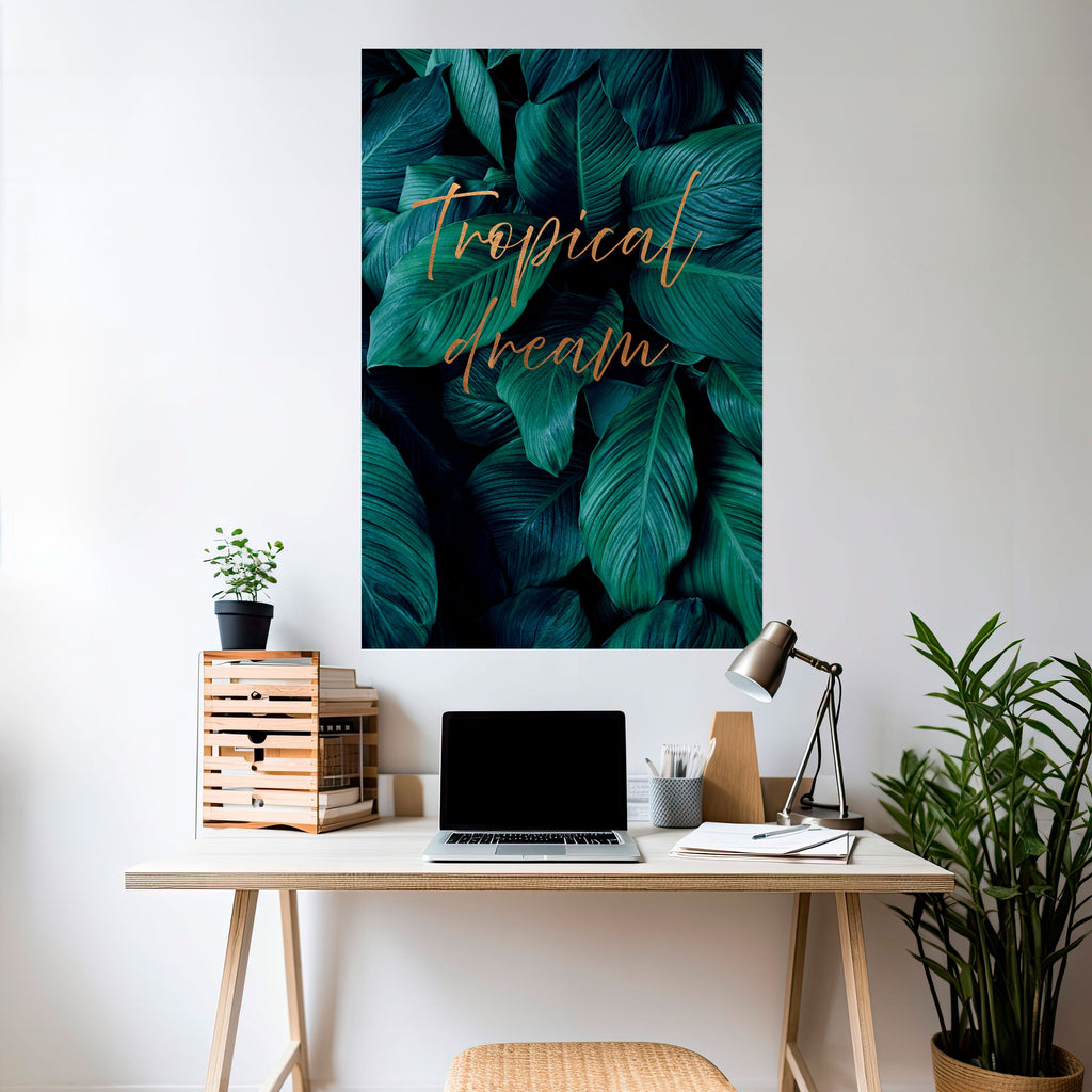 TROPICAL BLISS Peel and Stick Vertical Poster