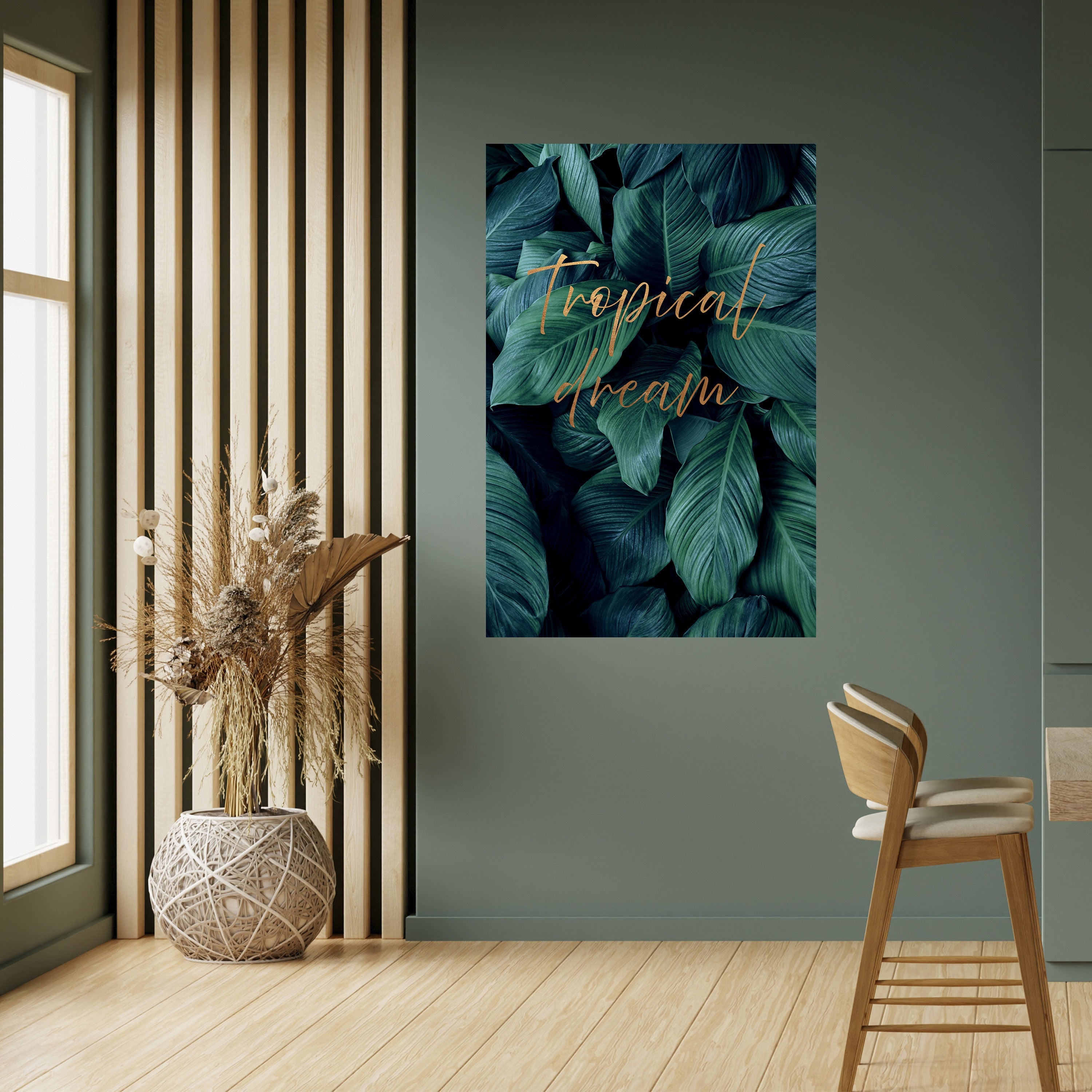 TROPICAL BLISS Peel and Stick Vertical Poster