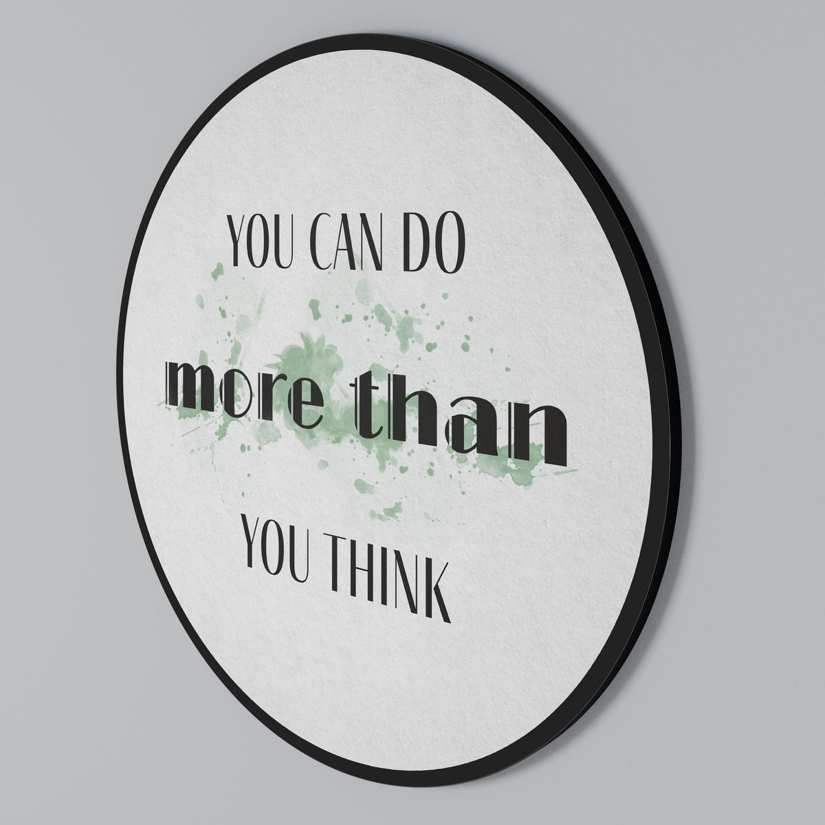 BELIEVE AND ACHIEVE Arte de Parede Redonda