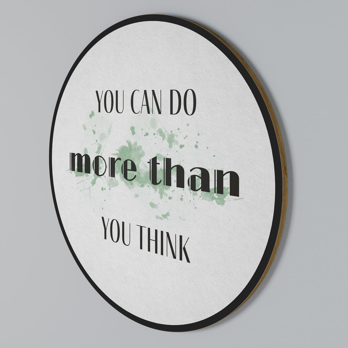 BELIEVE AND ACHIEVE Arte de Parede Redonda