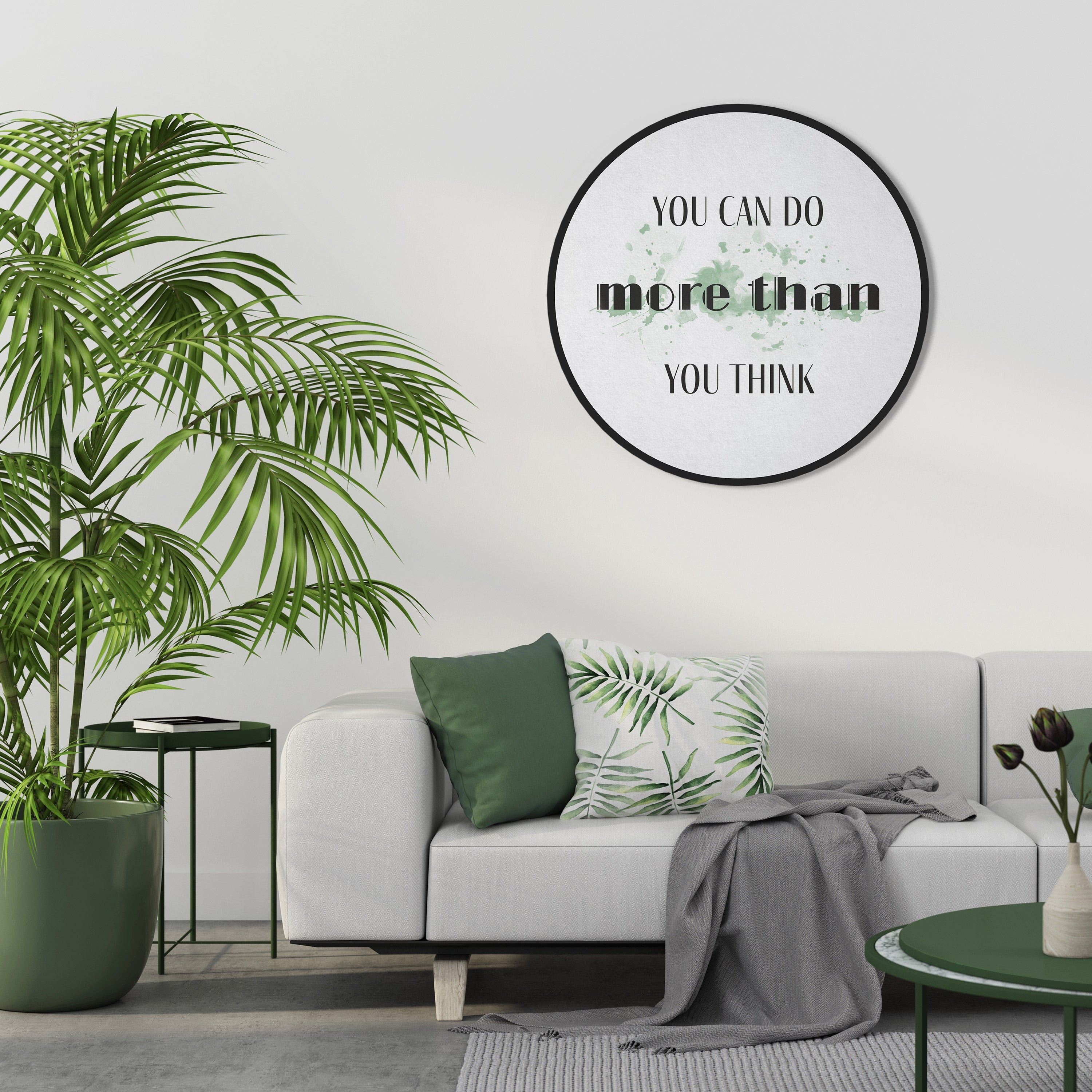 BELIEVE AND ACHIEVE Round Wall Art