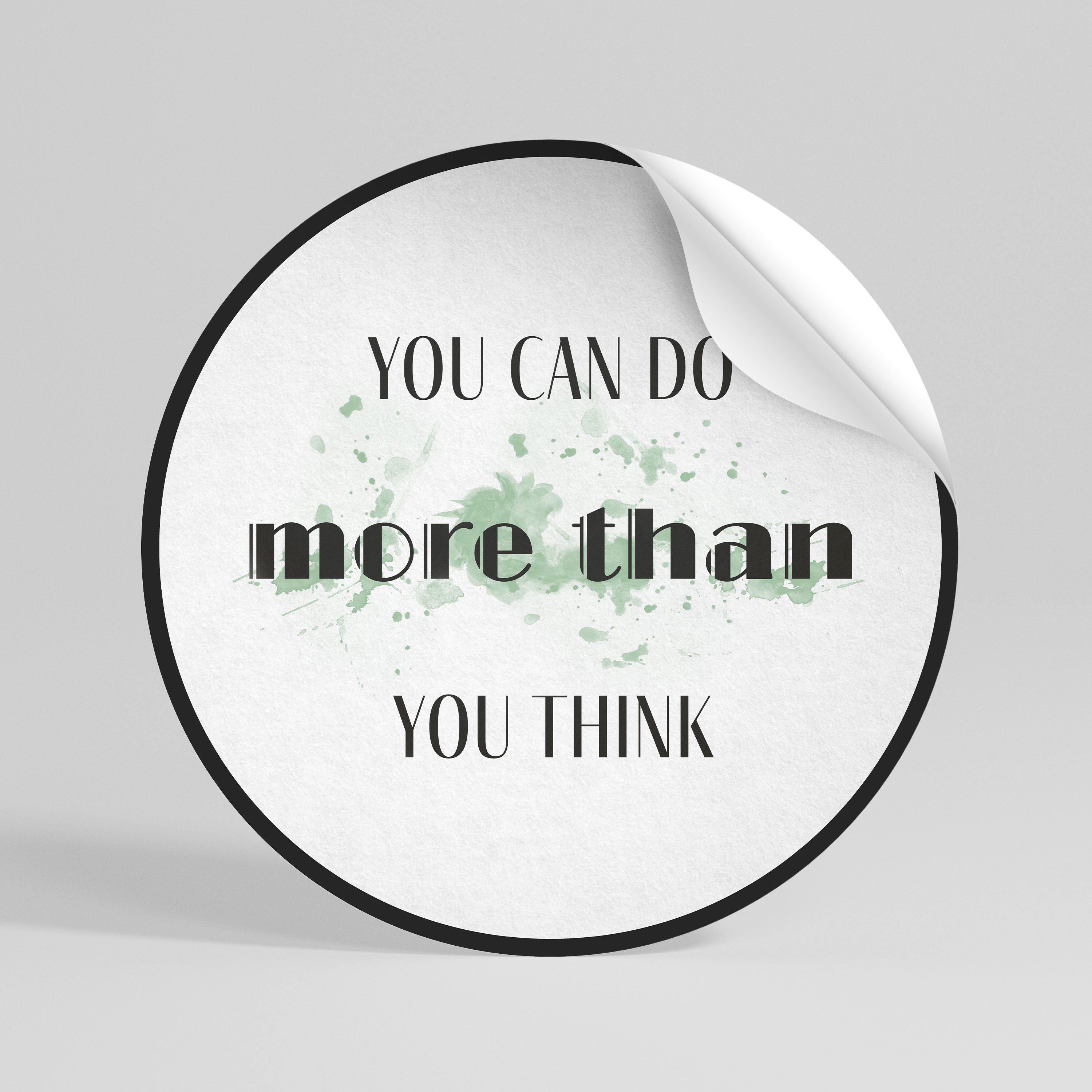 BELIEVE AND ACHIEVE Autocolante Redondo Removível