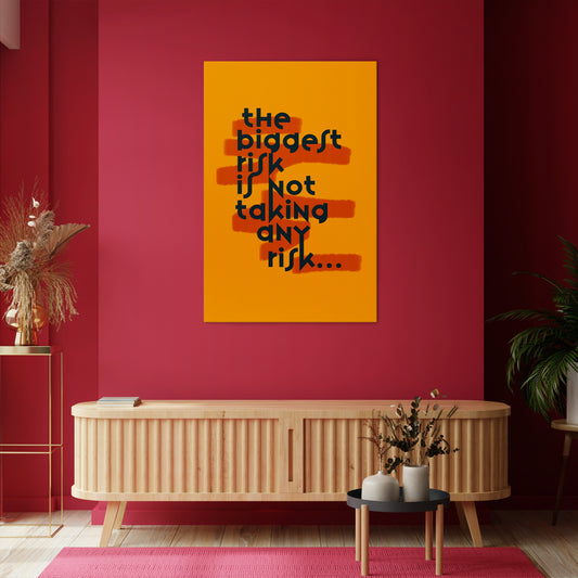 THE BIGGEST RISK Vertical Canvas Print