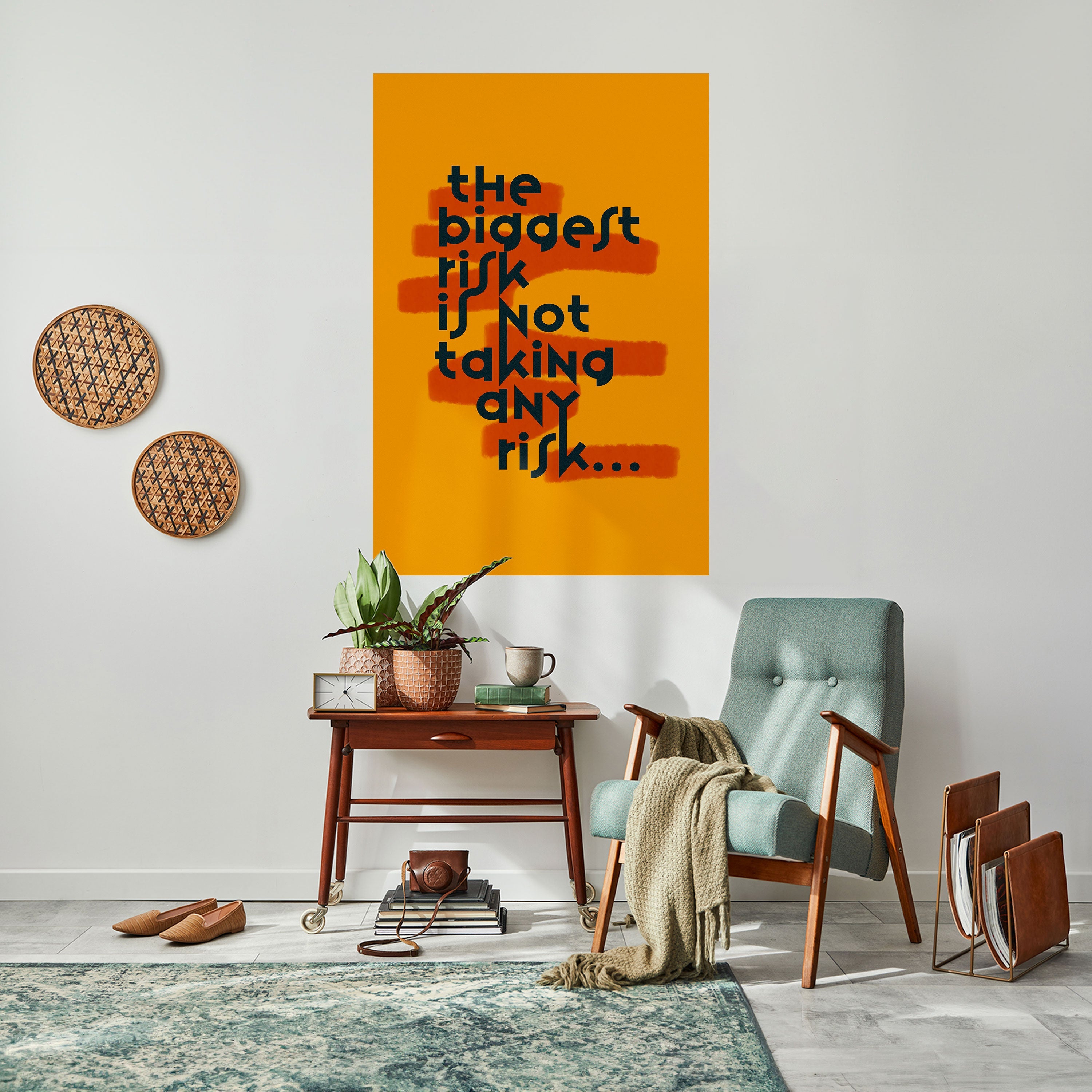 THE BIGGEST RISK Peel and Stick Vertical Poster