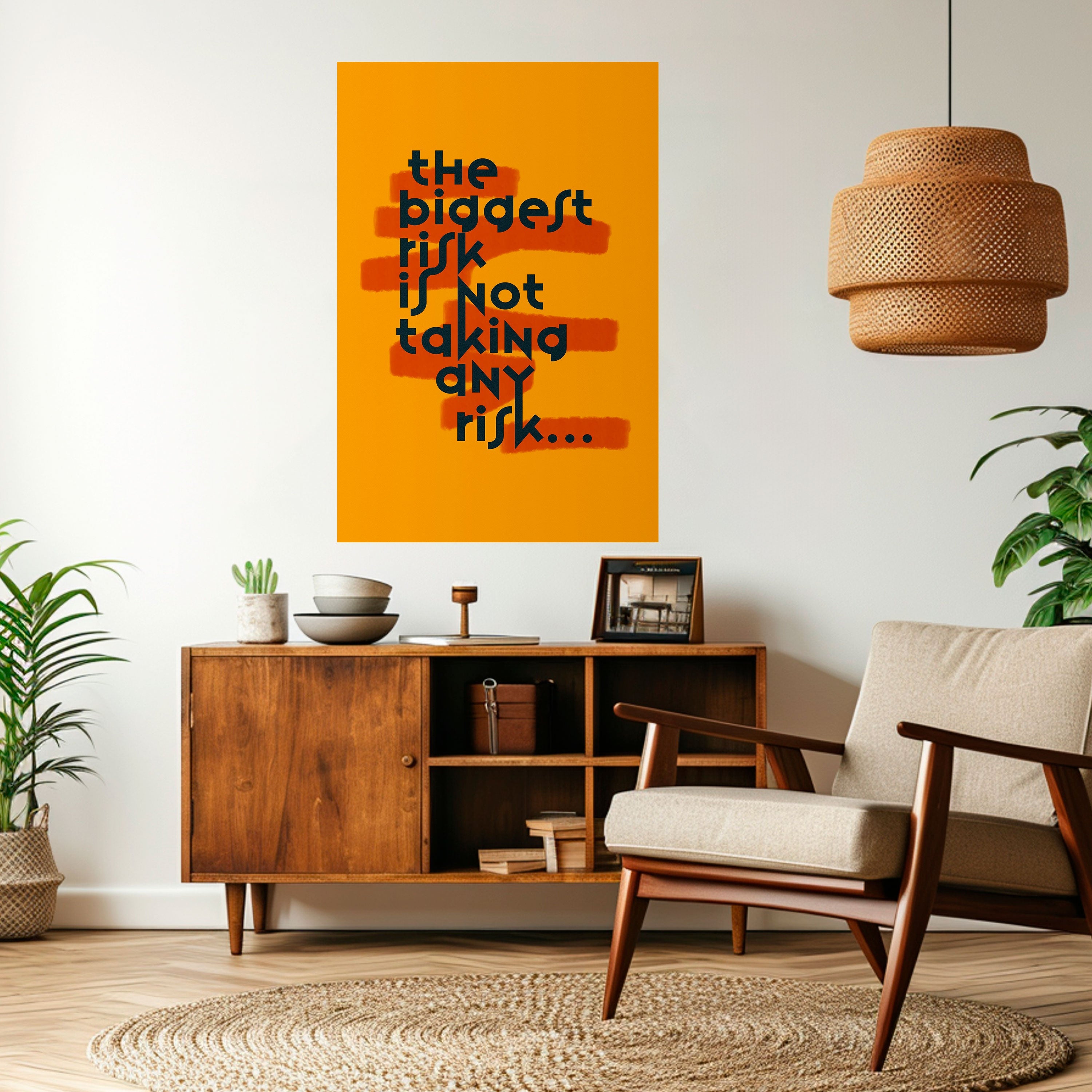 THE BIGGEST RISK Peel and Stick Vertical Poster