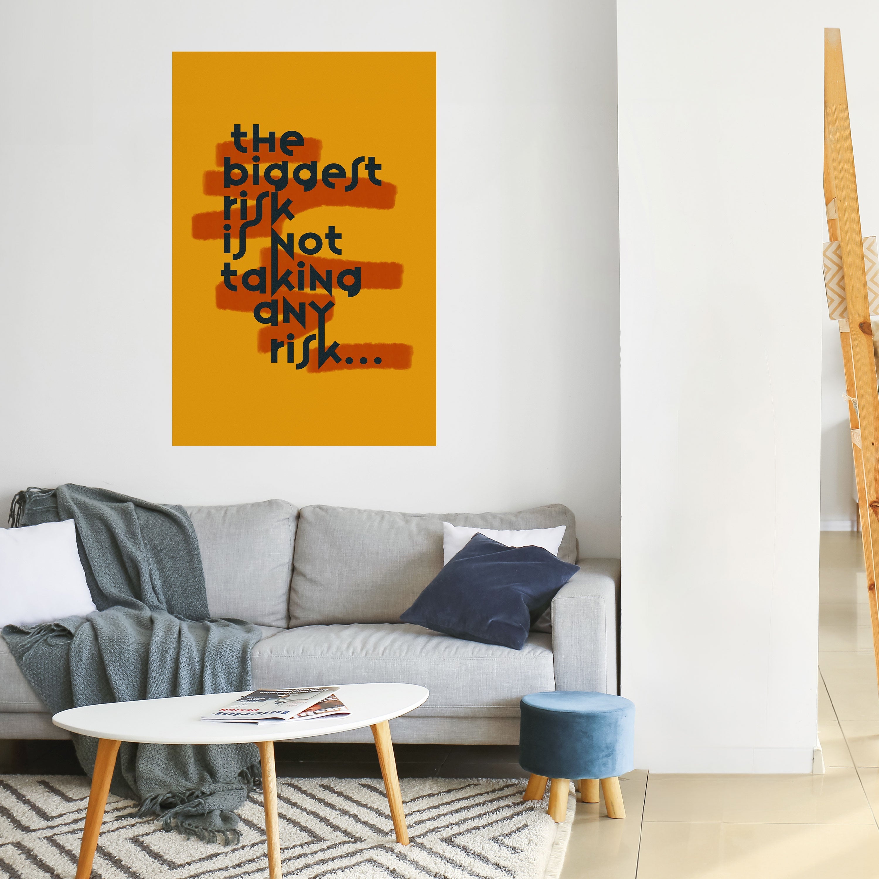 THE BIGGEST RISK Peel and Stick Vertical Poster