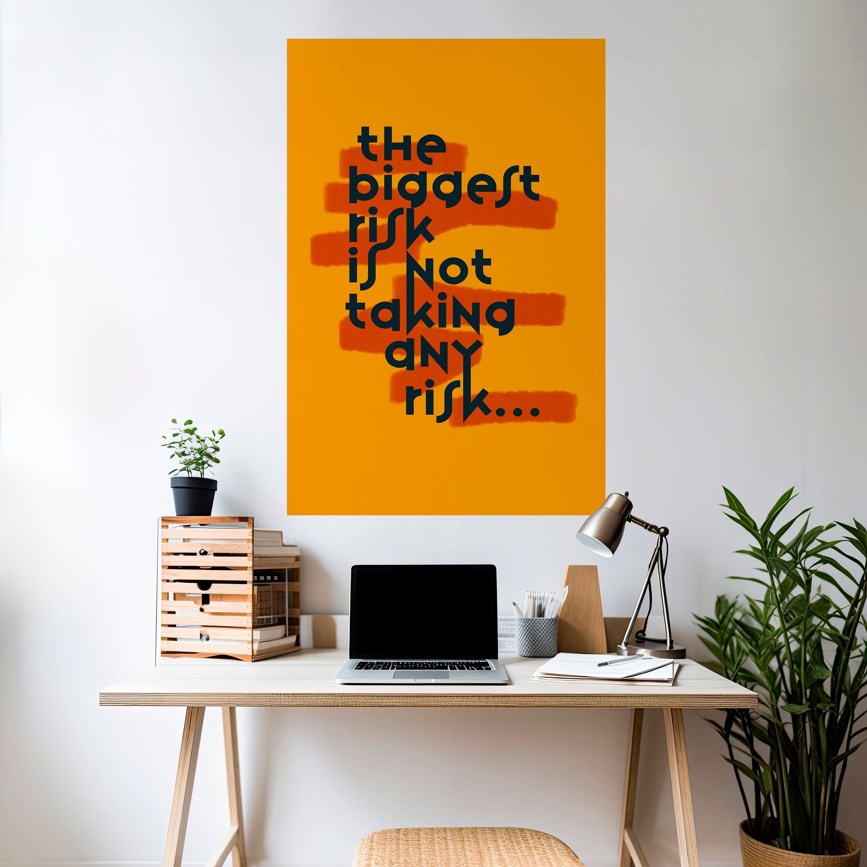 THE BIGGEST RISK Peel and Stick Vertical Poster