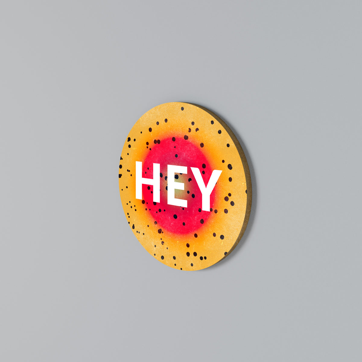 HEY THERE Round Wall Art