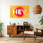 HEY THERE Peel and Stick Horizontal Poster