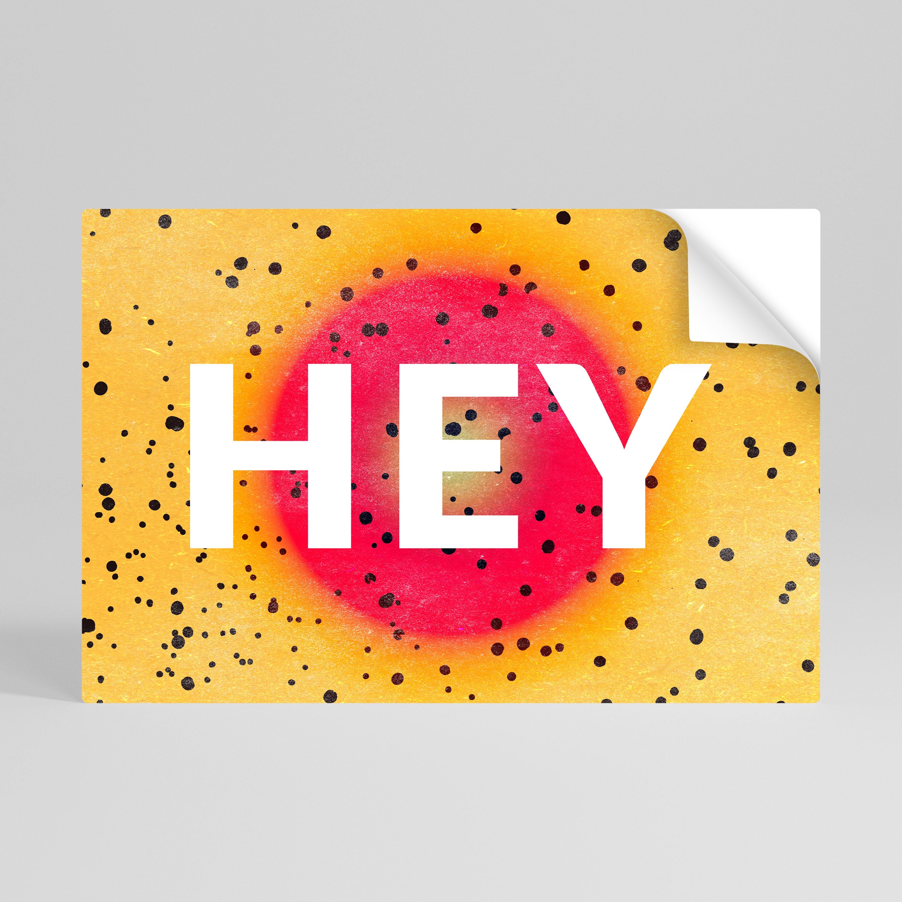 HEY THERE Peel and Stick Horizontal Poster