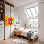 HEY THERE Peel and Stick Horizontal Poster