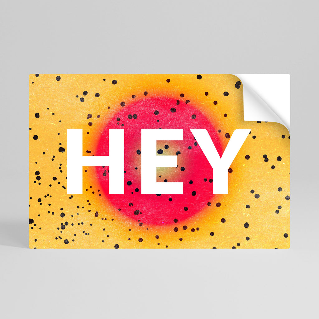 HEY THERE Peel and Stick Horizontal Poster