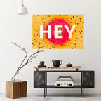 HEY THERE Peel and Stick Horizontal Poster