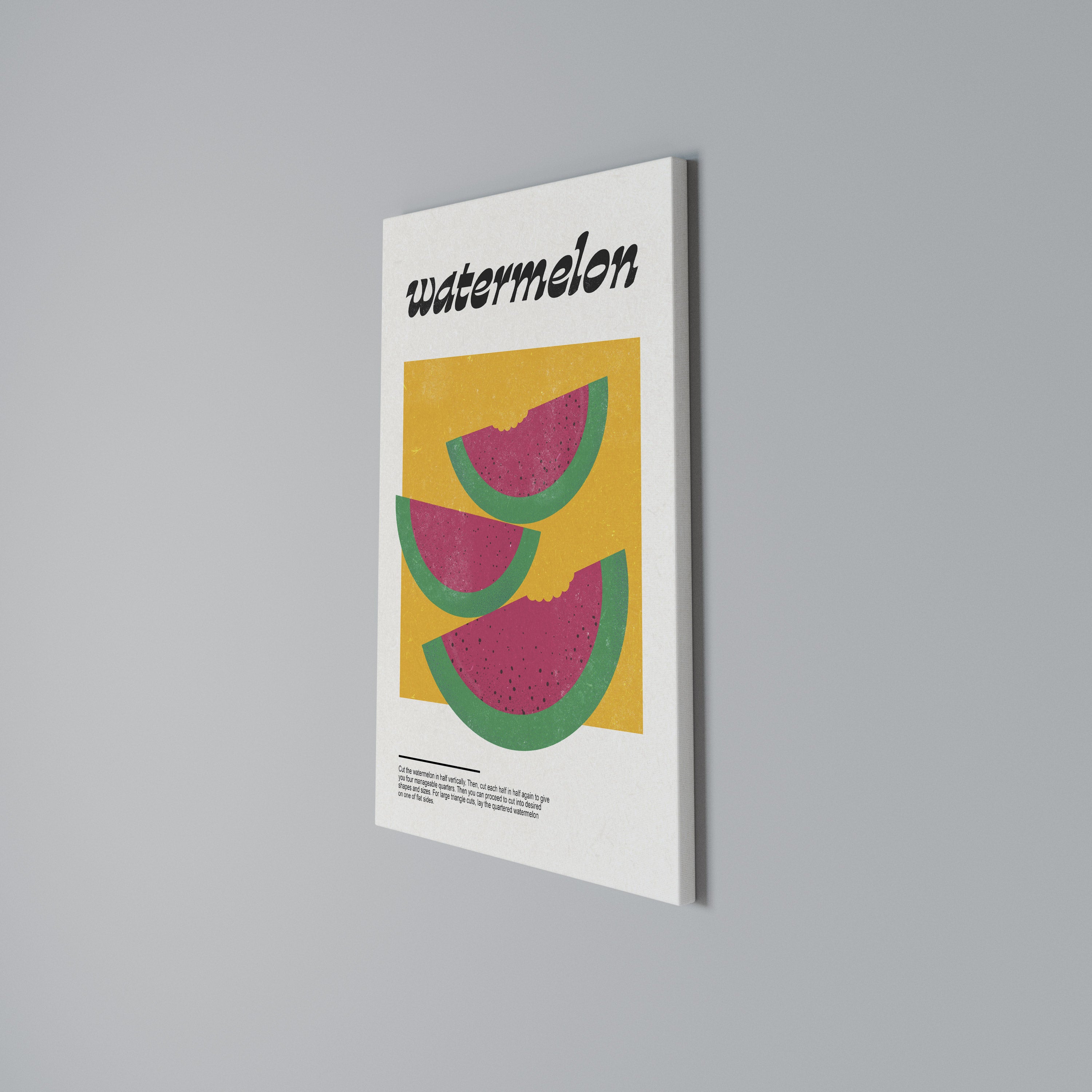 WATERMELON WHIMSY Quadro em tela vertical
