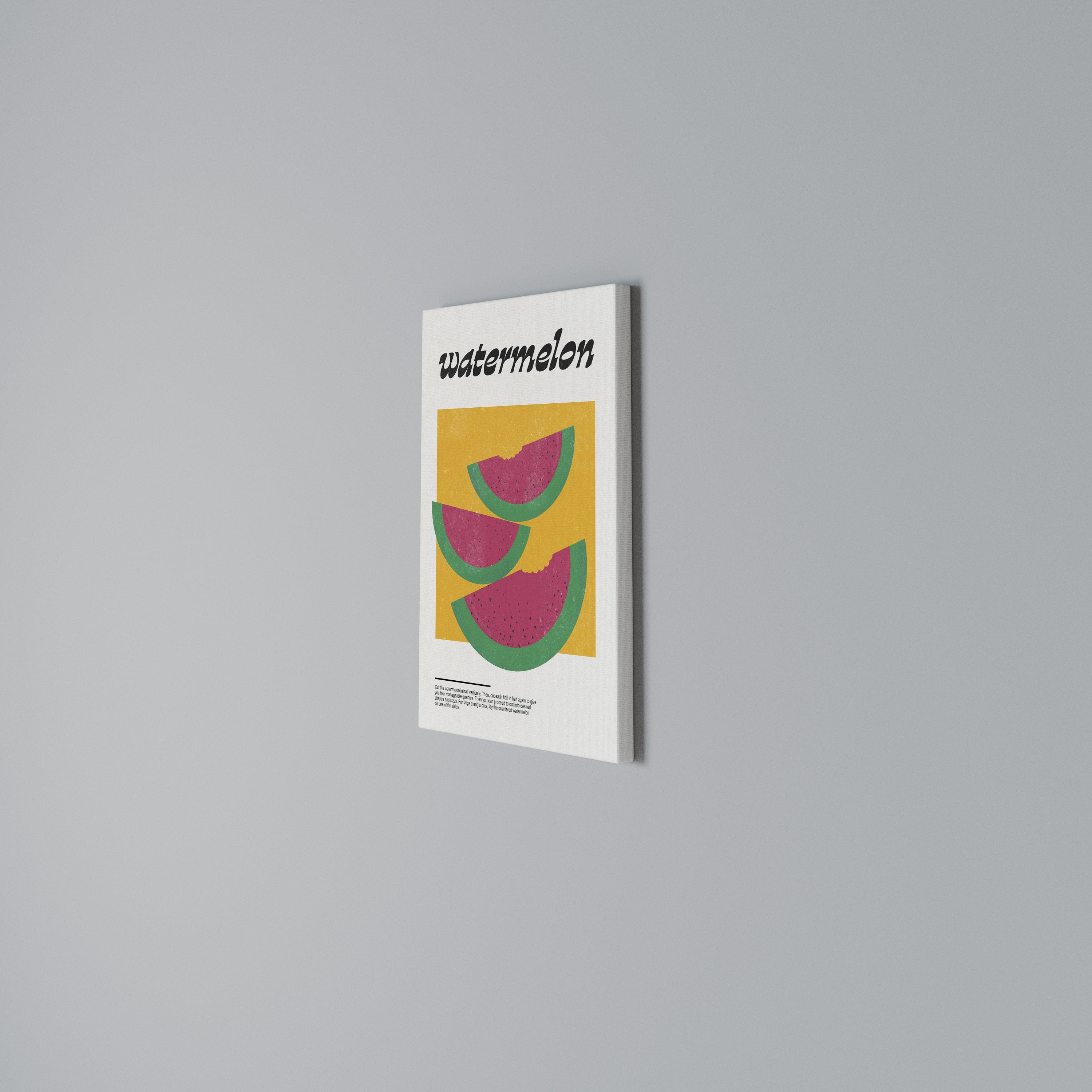 WATERMELON WHIMSY Quadro em tela vertical