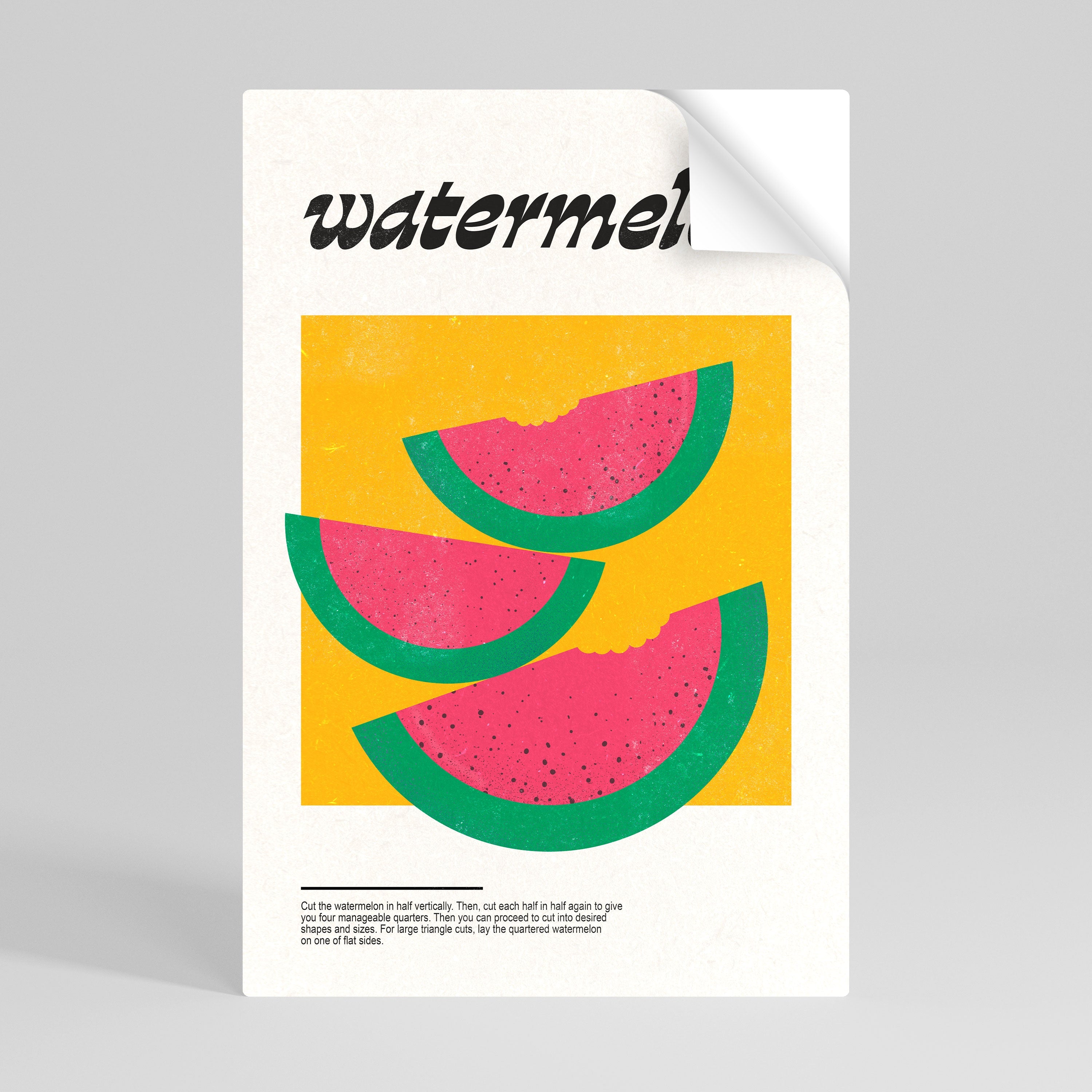WATERMELON WHIMSY Poster Vertical Autocolante