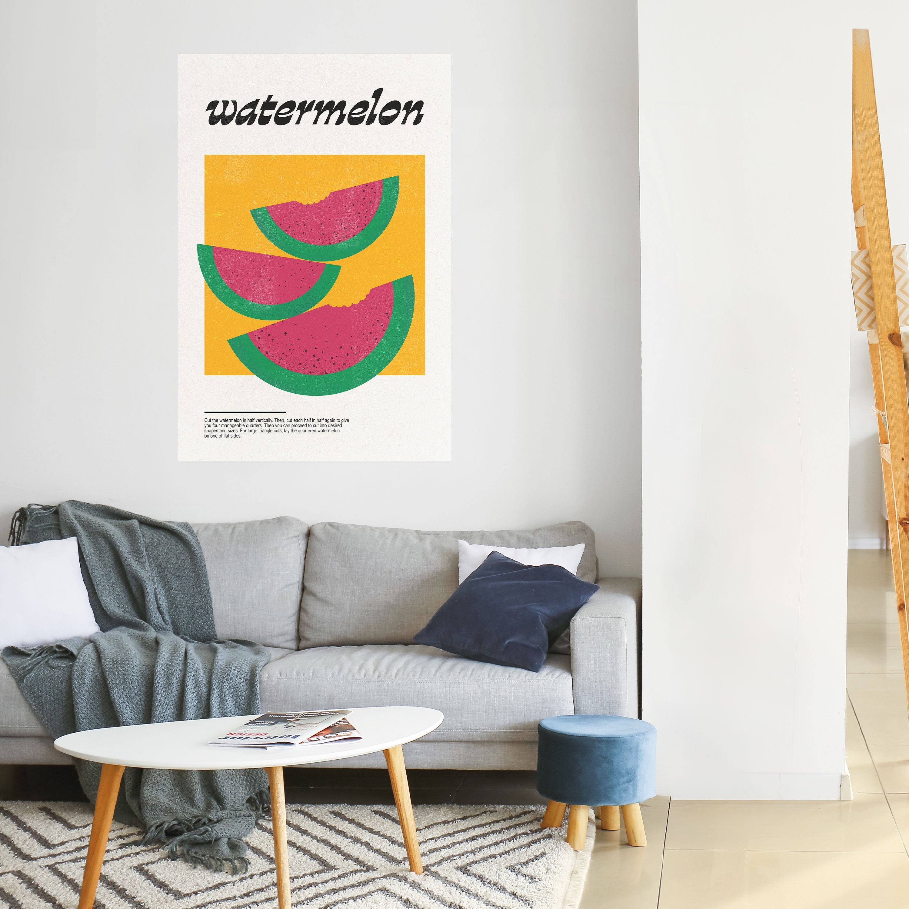 WATERMELON WHIMSY Poster Vertical Autocolante