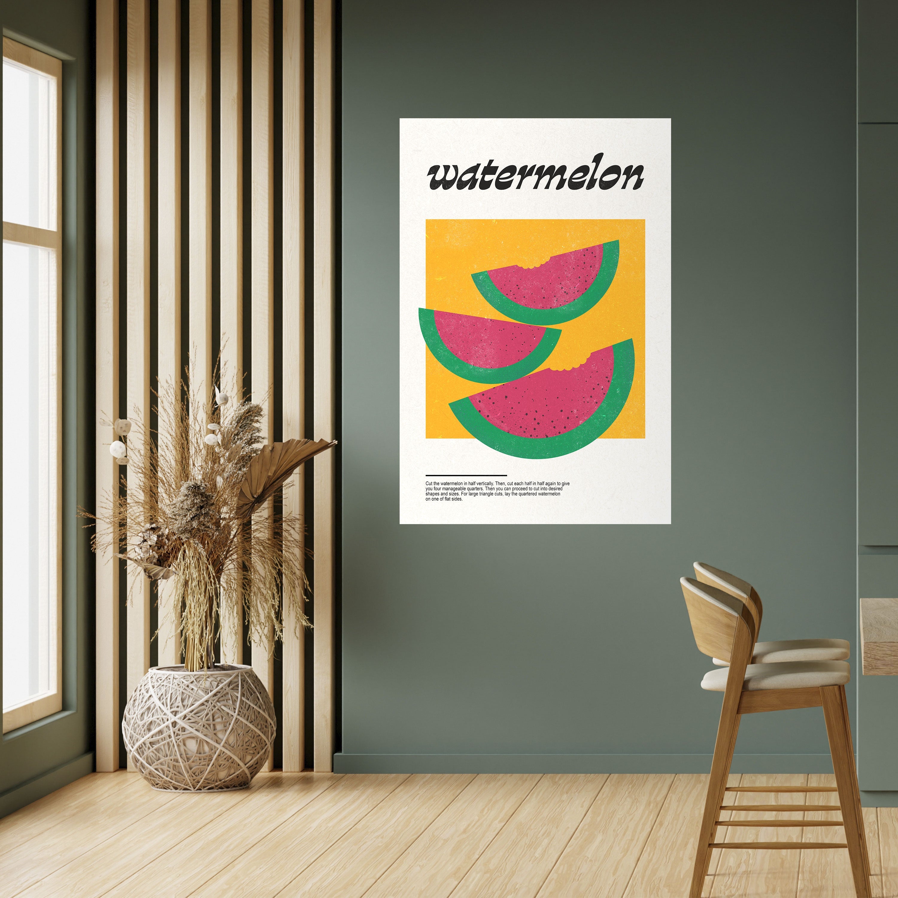 WATERMELON WHIMSY Poster Vertical Autocolante