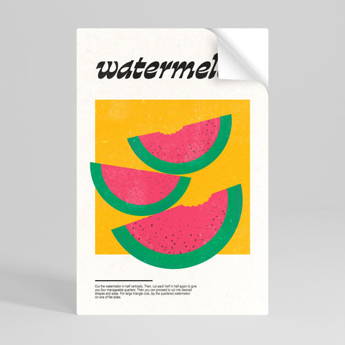 WATERMELON WHIMSY Póster Autocolante Vertical