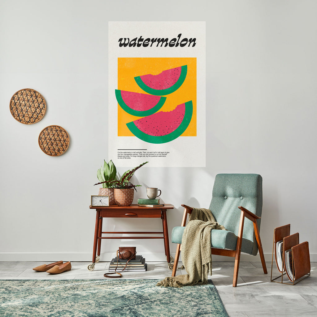 WATERMELON WHIMSY Poster Vertical Autocolante
