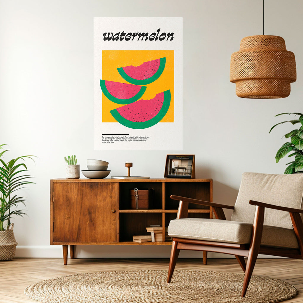 WATERMELON WHIMSY Poster Vertical Autocolante