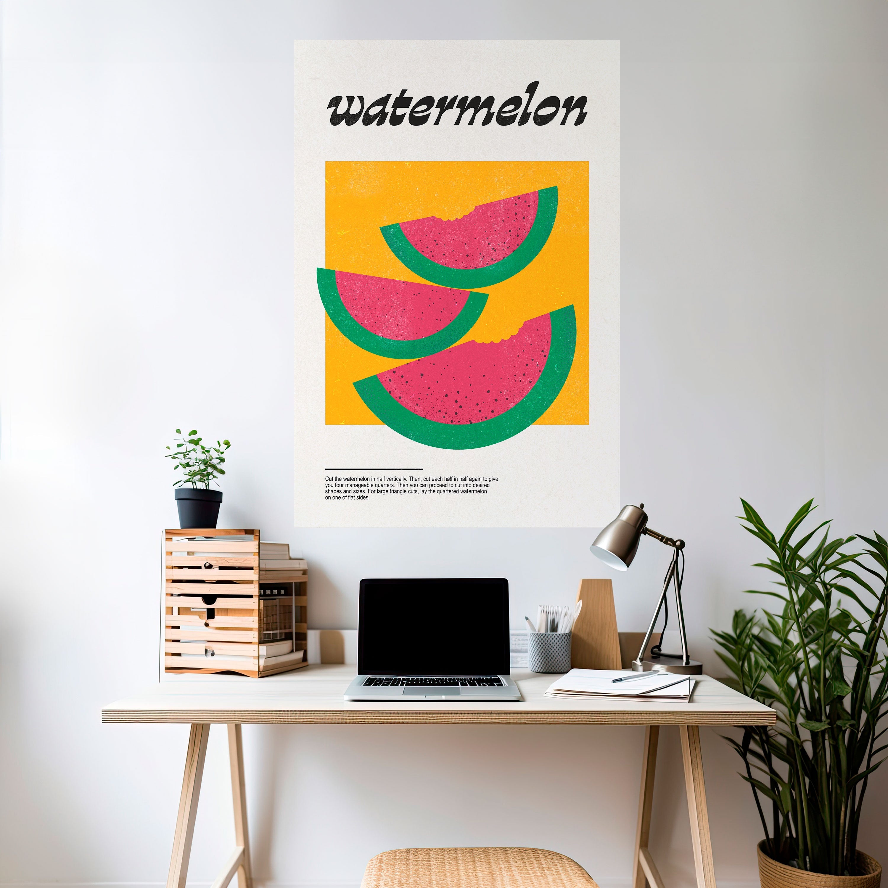 WATERMELON WHIMSY Poster Vertical Autocolante