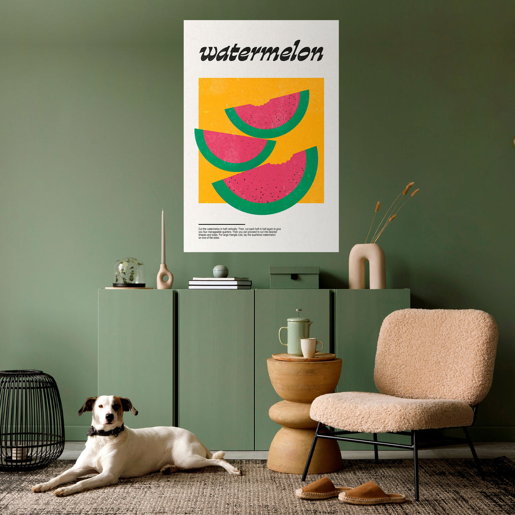 WATERMELON WHIMSY Poster Vertical Autocolante