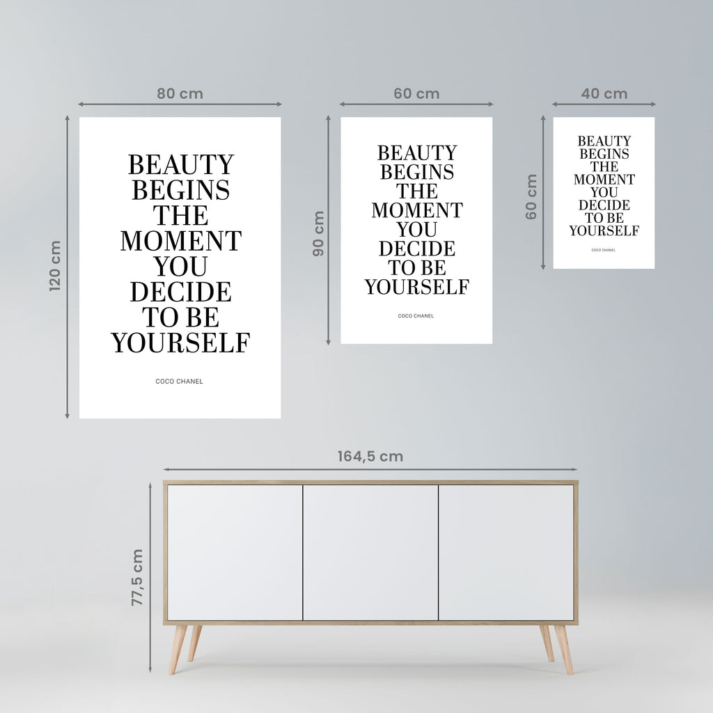 BEAUTY REDEFINED Peel and Stick Vertical Poster