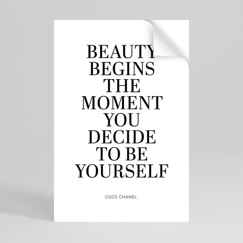 BEAUTY REDEFINED Póster Autocolante Vertical