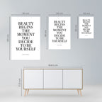 BEAUTY REDEFINED Peel and Stick Vertical Poster