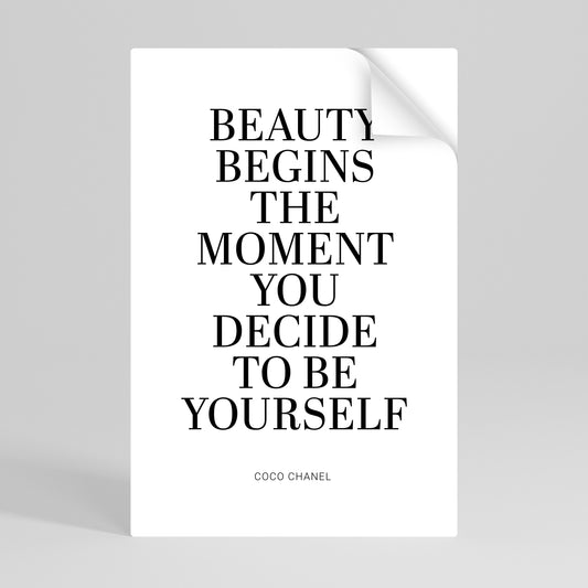 BEAUTY REDEFINED Póster Autocolante Vertical