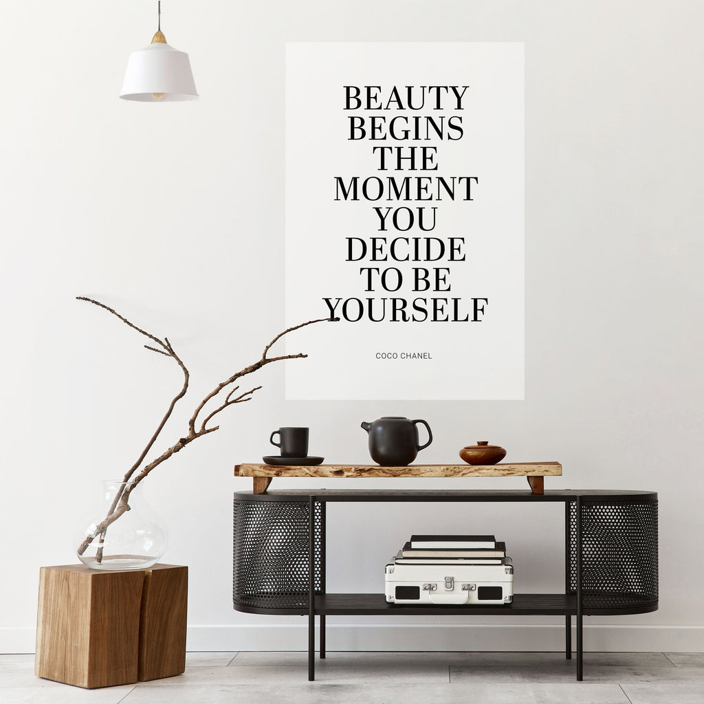 BEAUTY REDEFINED Peel and Stick Vertical Poster