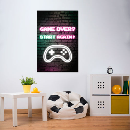 RESPAWN YOUR ADVENTURE Vertical Canvas Print