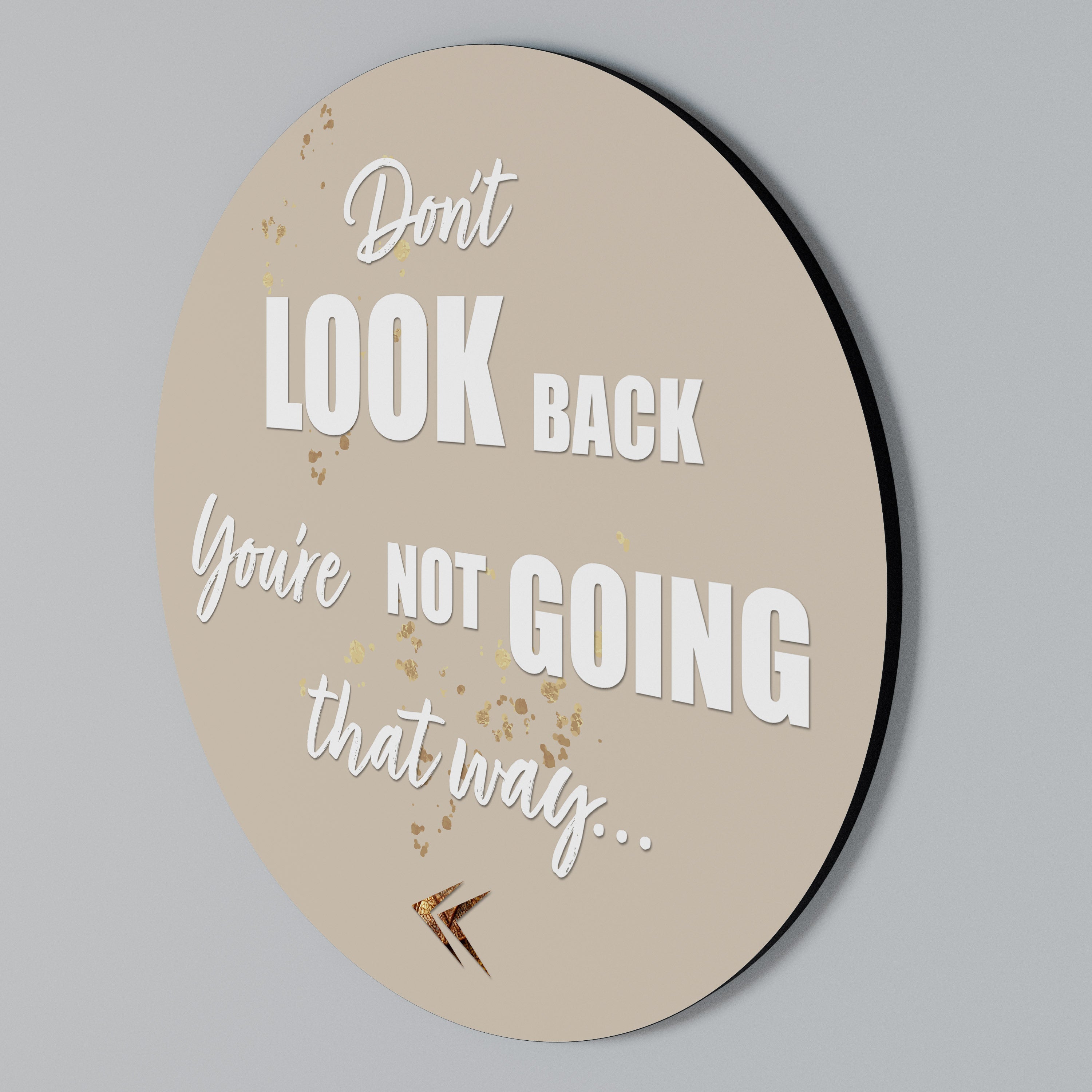 MOVE FORWARD BRAVELY Round Wall Art